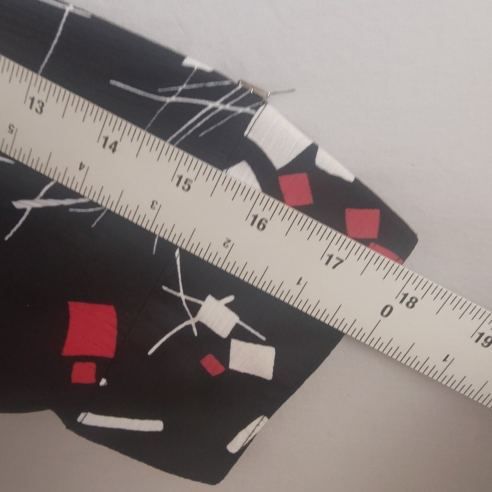White Stag Womens 1X 16W Black Geometric Abstract Print Layered Blouse Tank Top - Picture 10 of 10